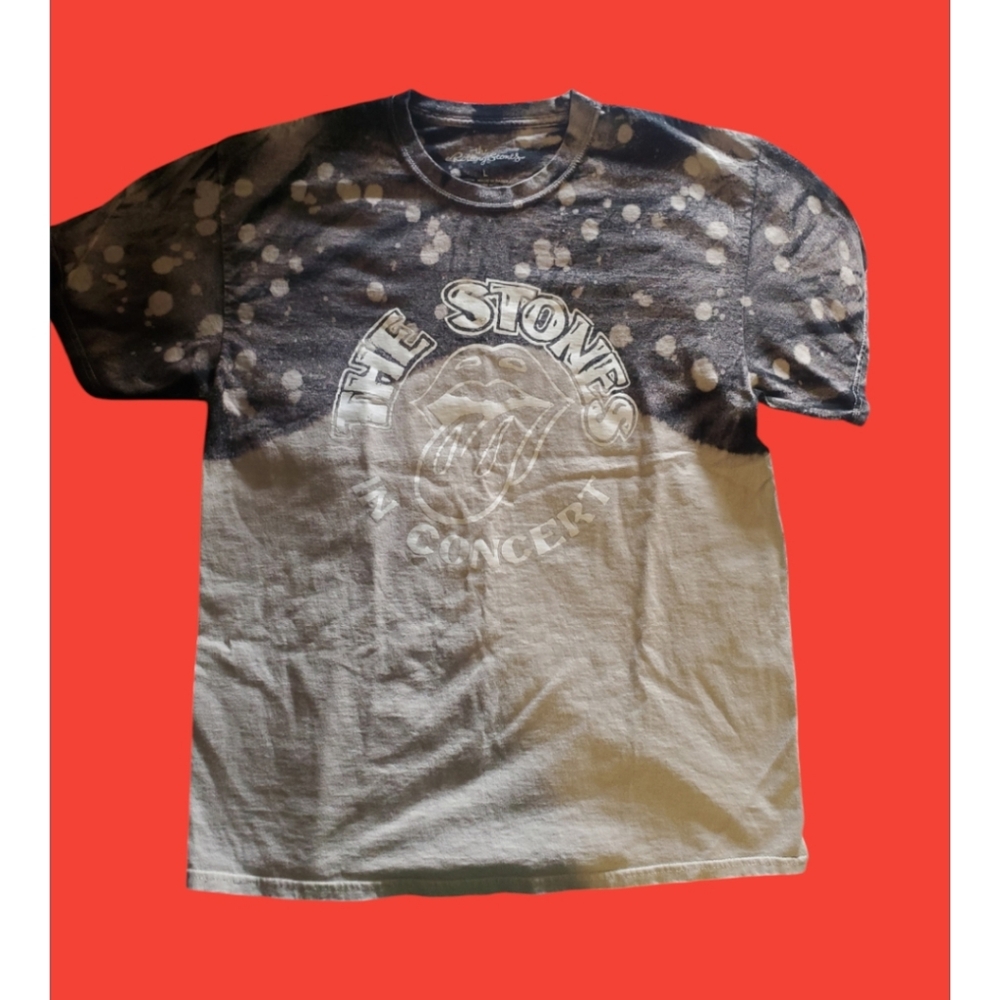 The Rolling Stones Concert Tee - Black and Cream Unisex